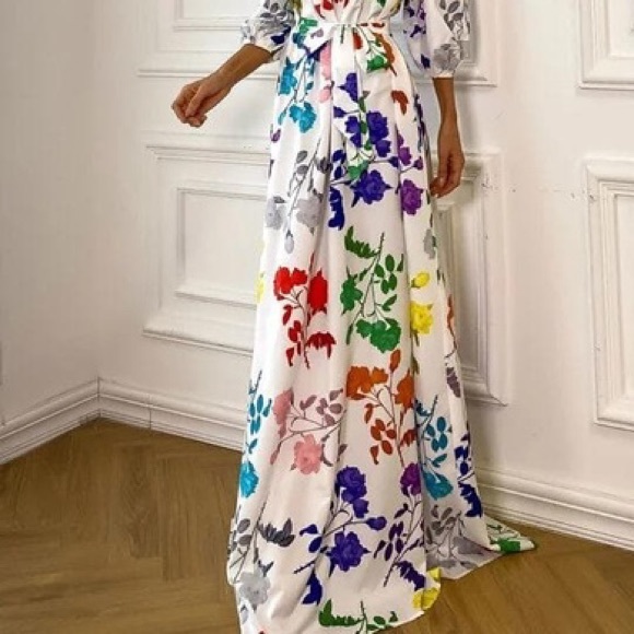 AS SEEN ON SYDNEY RAE BASS, OFF THE SHOULDER MAXI DRESS, MEDIUM - Picture 2 of 2